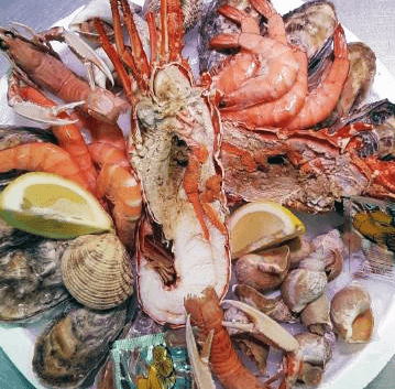 photo d'un plateau de fruit de mer